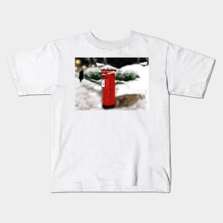 Royal Mail, British Post Box, Christmas Illustration. Letters/ postal. Kids T-Shirt